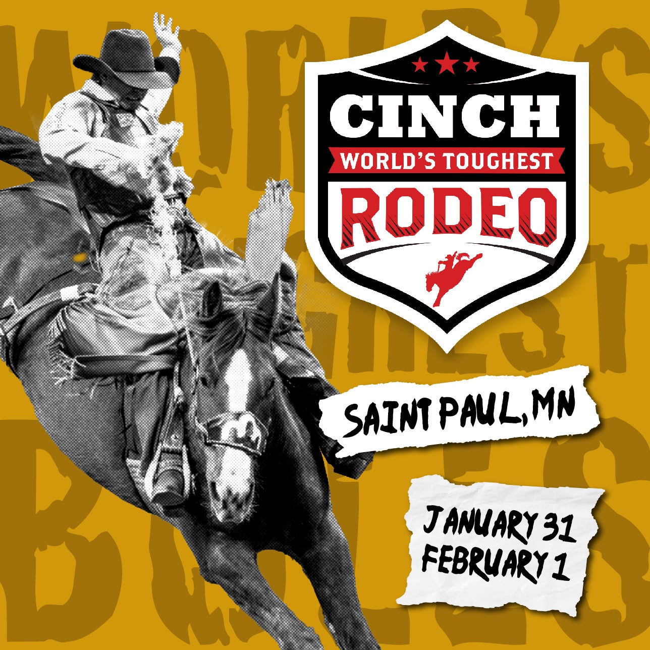 Cinch World's Toughest Rodeo Is Back at Xcel Energy Center January 31 & February 1